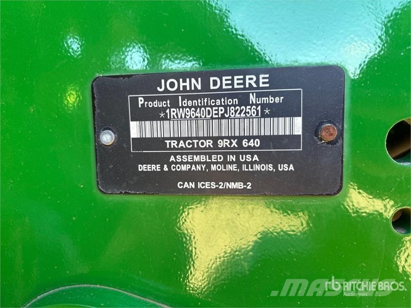 John Deere 9RX 640 Signature Edition Track Tractor Traktörler