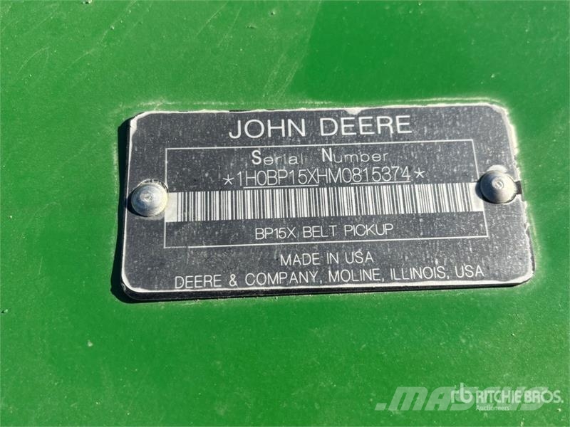 John Deere BP15 15 ft Belt Combine Pickup Header Kombájn adapterek