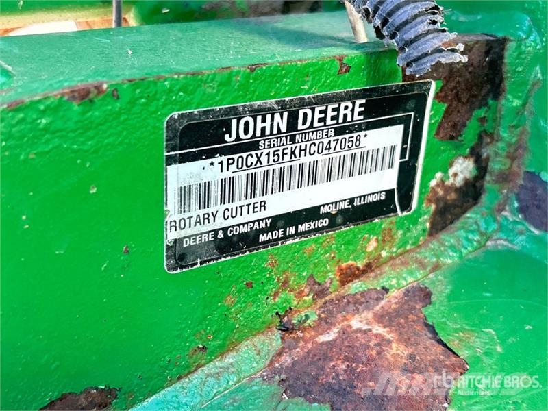 John Deere CX15 15 ft Flex Wing Rotary Cutter معدات جز نباتات البطاطس المتيبسة