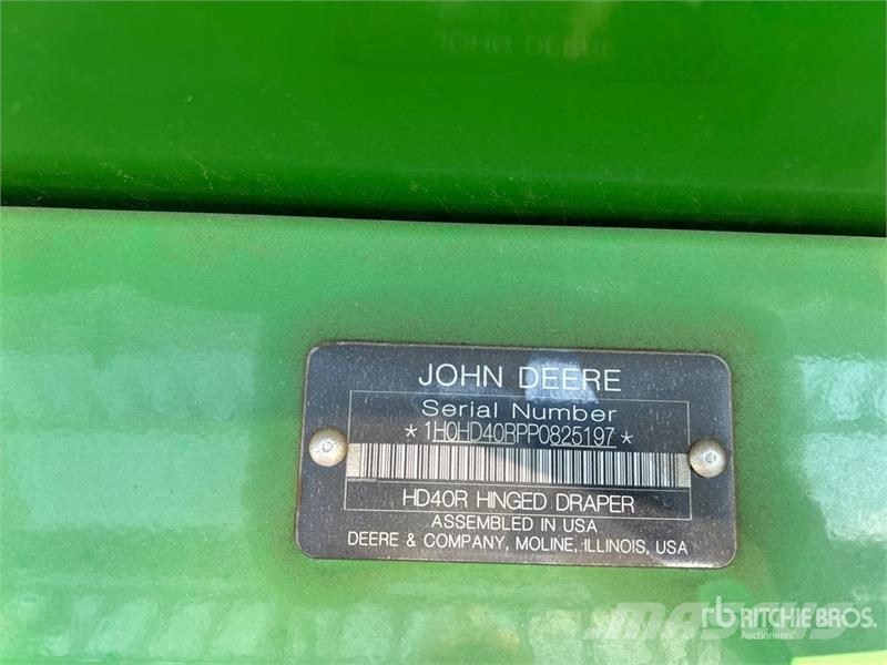 John Deere HD40R 40 ft Hinged Draper Combine Header 콤바인 헤드