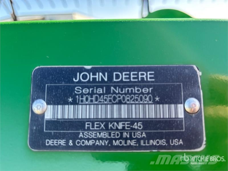 John Deere HD45F 45 ft Flex Knife Combine Header 콤바인 헤드
