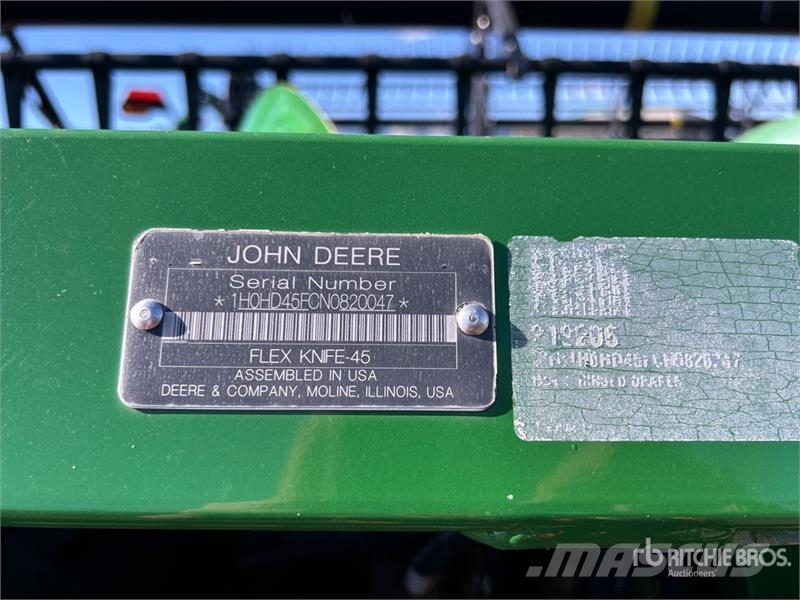 John Deere HD45F 45 ft Flex Draper Combine Header Maaidorser aanbouwdelen