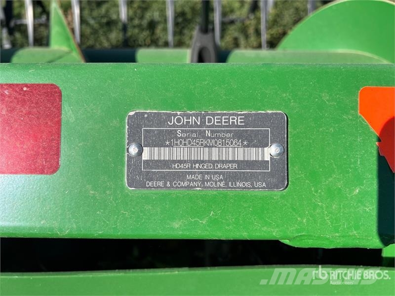 John Deere HD45R 45 ft Hinged Draper Combine Header Maaidorser aanbouwdelen