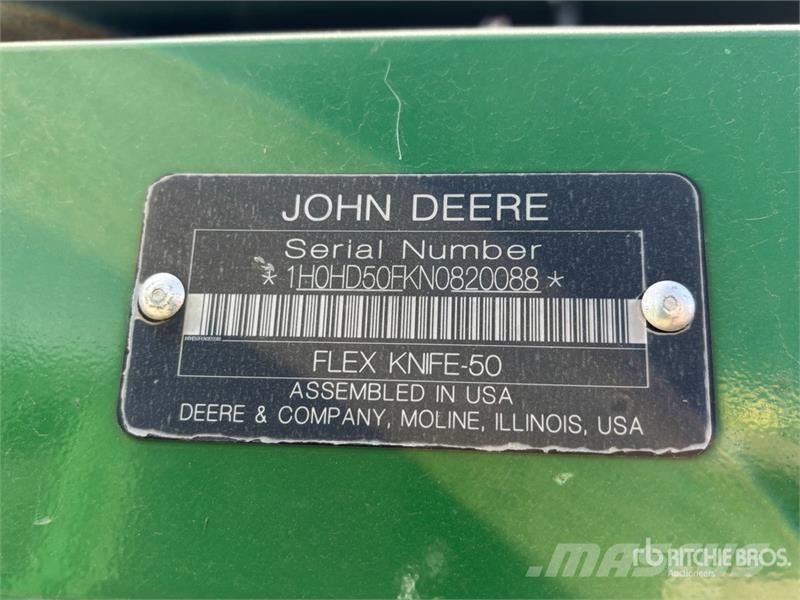John Deere HD50F 50 ft Flex Draper Combine Header رؤوس الحصادات الدراسات