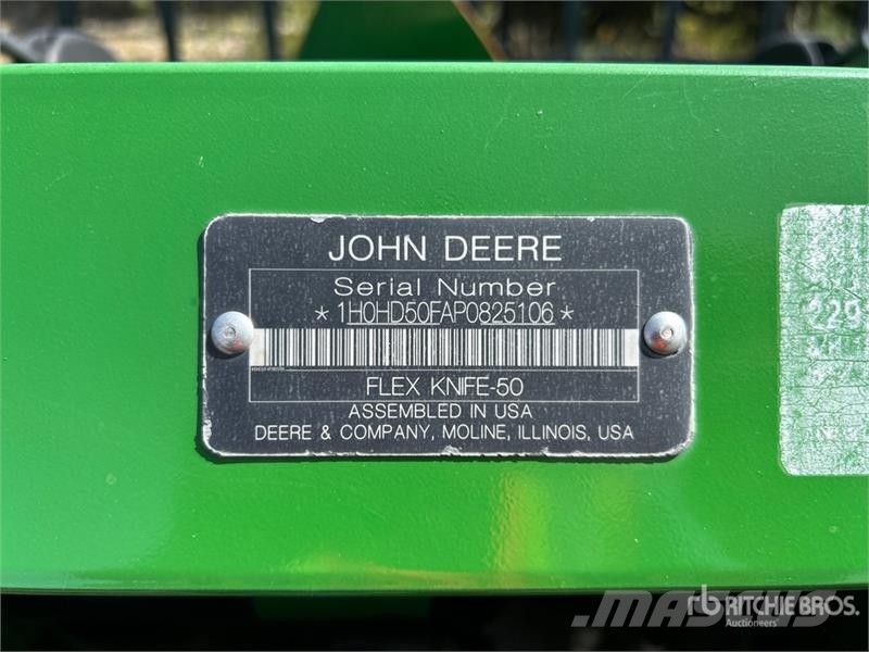 John Deere HD50F 50 ft Flex Knife Combine Header Combine harvester heads