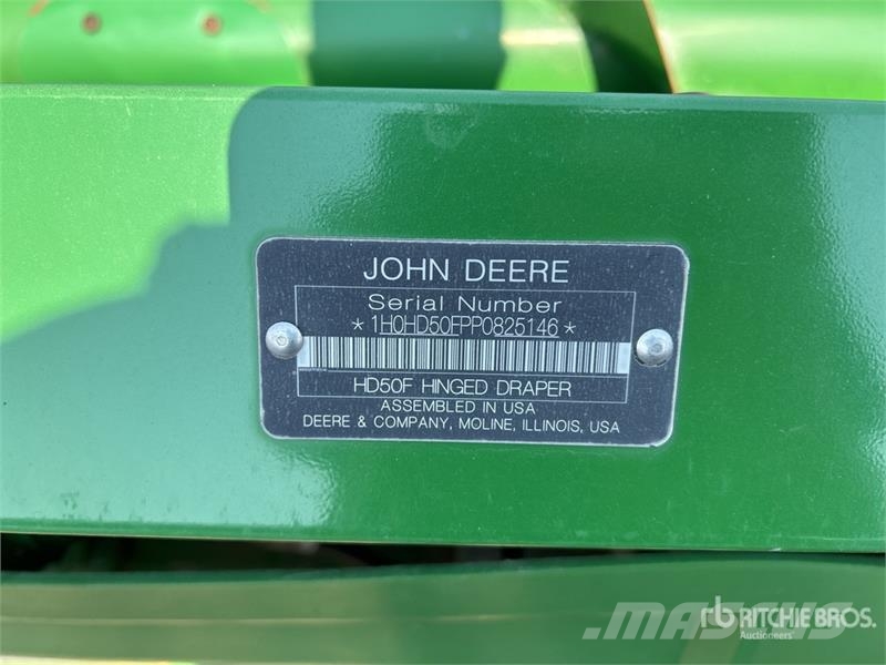 John Deere HD50F 50 ft Hinged Draper Combine Header Maaidorser aanbouwdelen