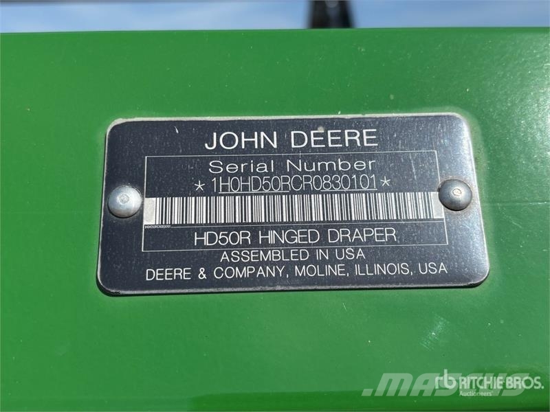 John Deere HD50R 50 ft Flex Draper Combine Header رؤوس الحصادات الدراسات