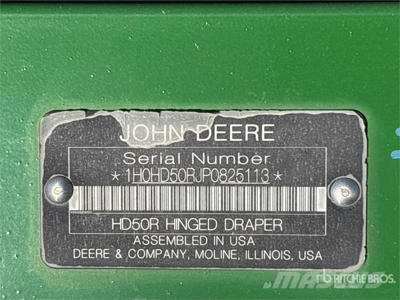 John Deere HD50R 50 ft Rigid Hinged Frame Combine Header 콤바인 헤드