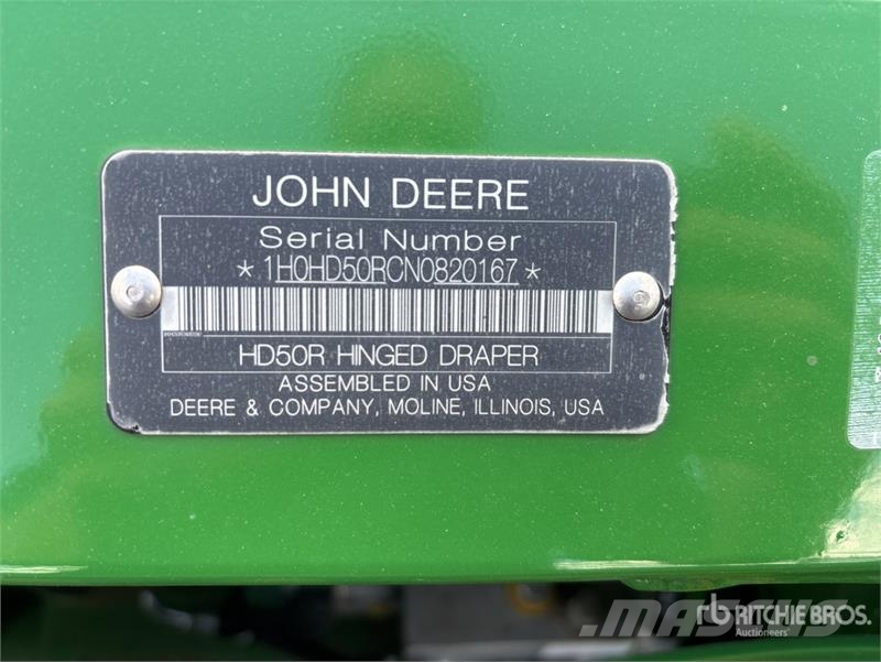 John Deere HD50R 50 ft Hinged Draper Combine Header 콤바인 헤드