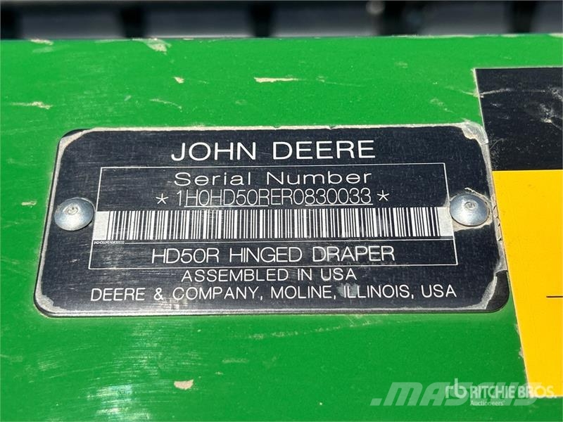 John Deere HD50R 50 ft Combine Header Kombainide heedrid