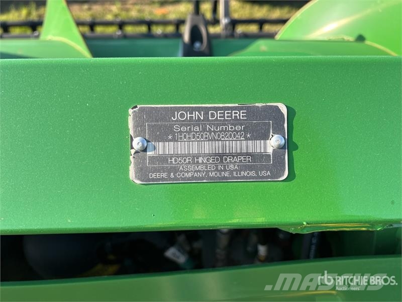 John Deere HD50R 50 ft Hinged Draper Combine Header Cabezales de cosechadoras combinadas