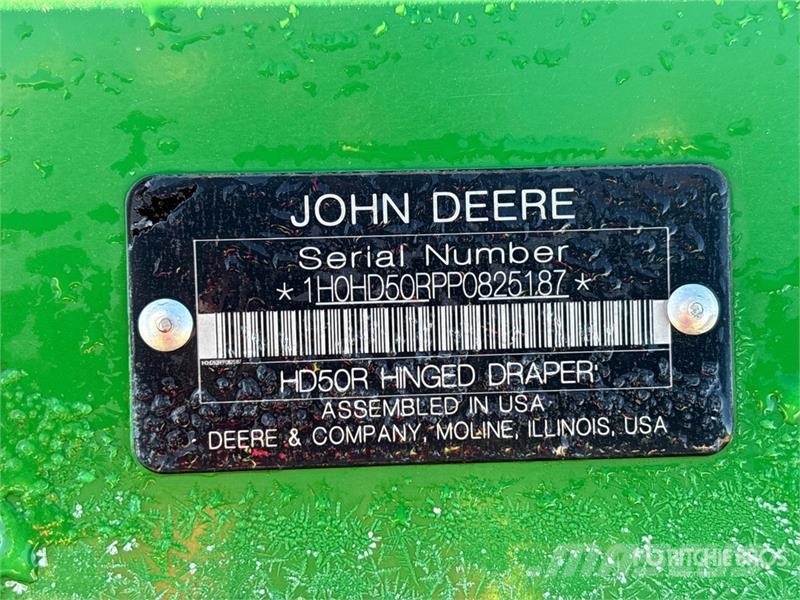 John Deere HD50R 50 ft Hinged Draper Combine Header Glave hederi za kombajne