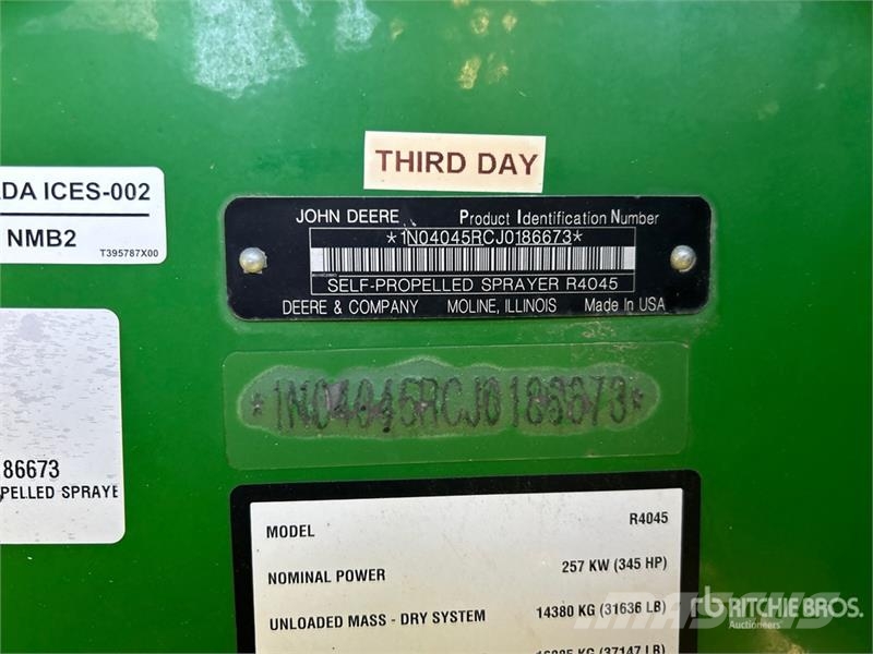 John Deere R4045 Pulverizatoare autopropulsate