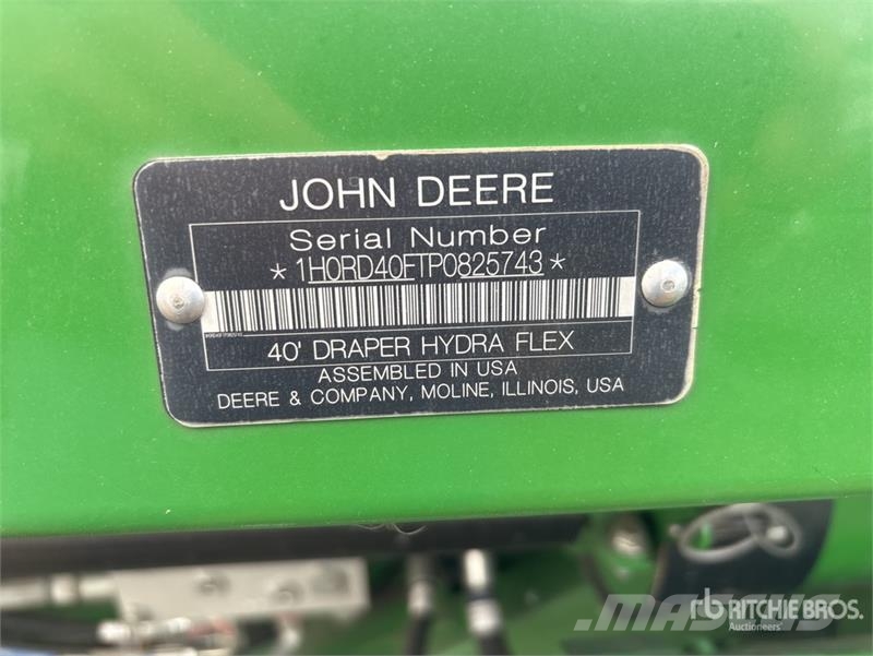 John Deere RD40F 40 ft Draper Hydra Flex Combine Header 콤바인 헤드