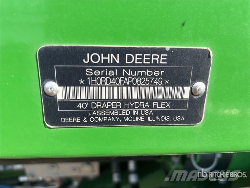 John Deere RD40F 40 ft Draper Hydra Flex Combine Header 콤바인 헤드