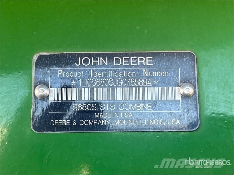 John Deere S680 حصادات
