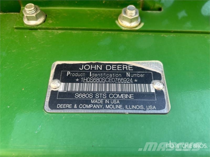 John Deere S680 Kombajni