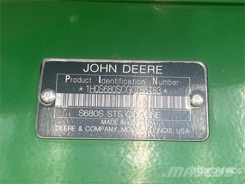 John Deere S680 Mähdrescher