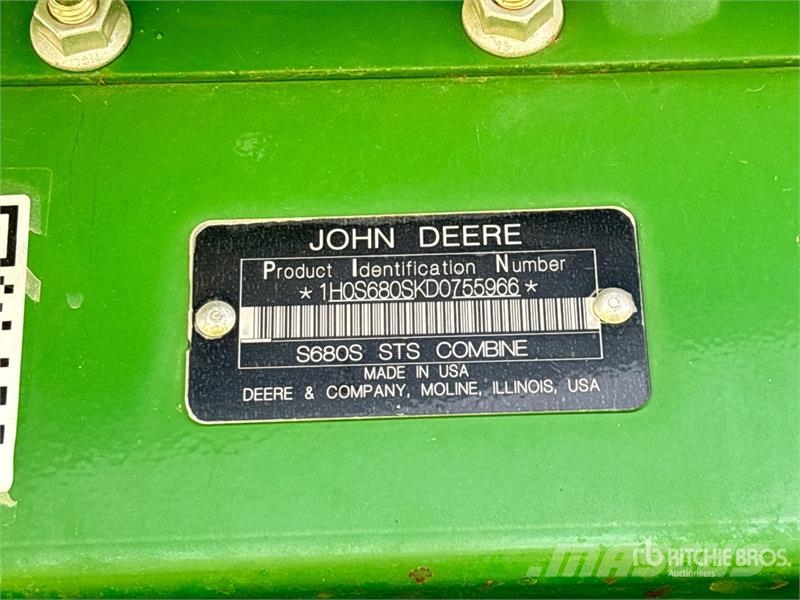 John Deere S680 Mejetærskere