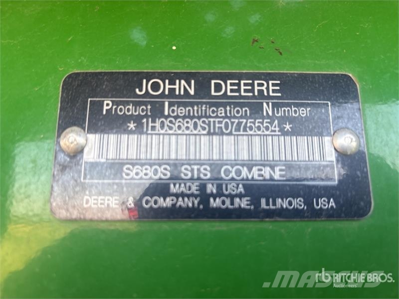 John Deere S680 Maaidorsmachines