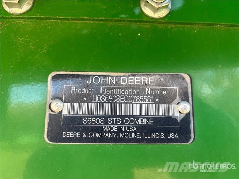John Deere S680 Mietitrebbiatrici