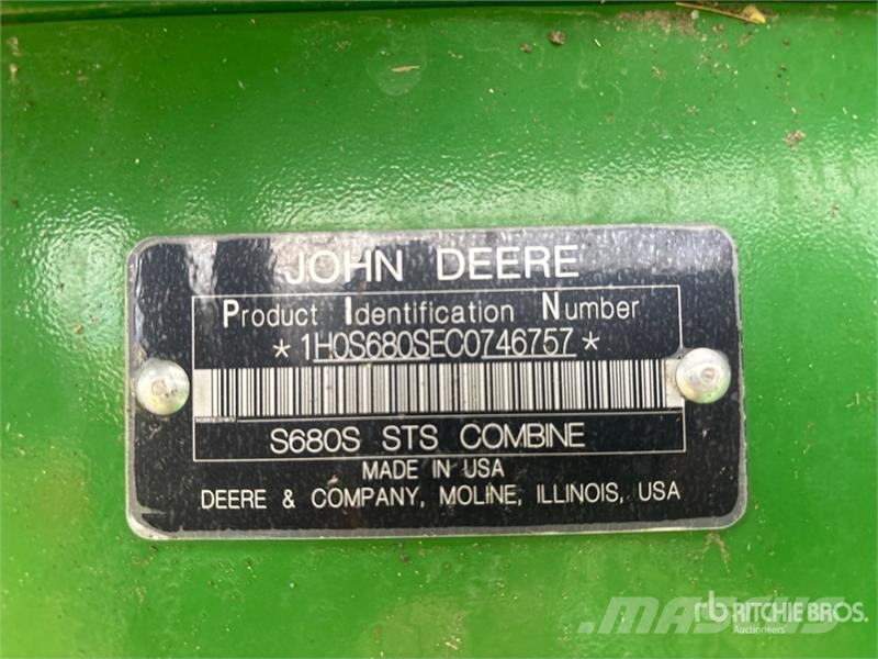 John Deere S680 Maaidorsmachines