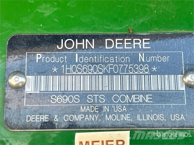 John Deere S690 Leikkuupuimurit