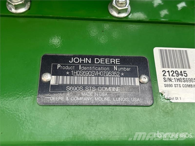 John Deere S690 Leikkuupuimurit