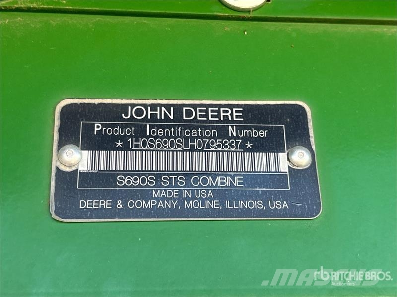 John Deere S690 Maaidorsmachines