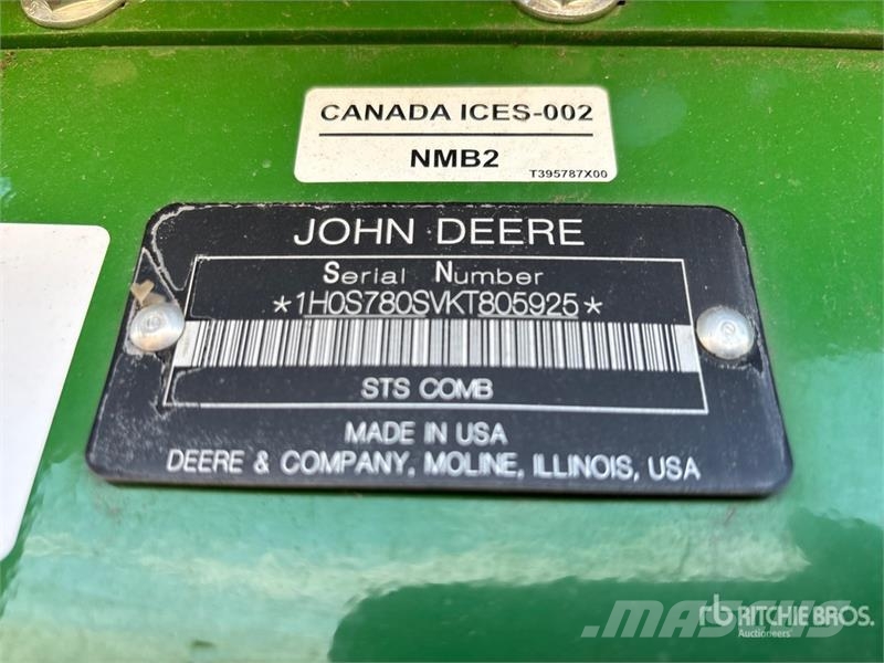 John Deere S780 4x4 Combine Harvester Maaidorsmachines