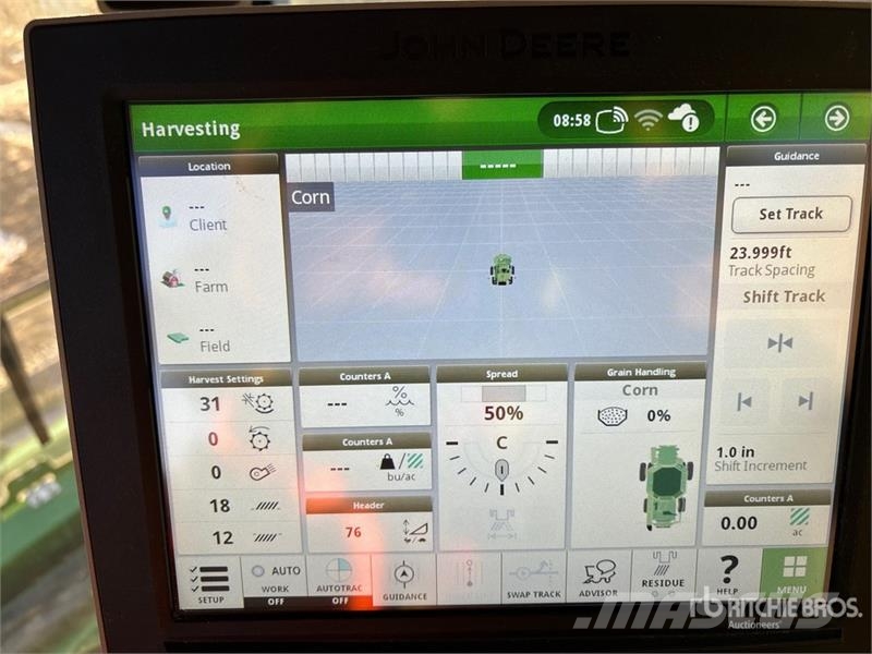 John Deere S780 Combine Harvester حصادات