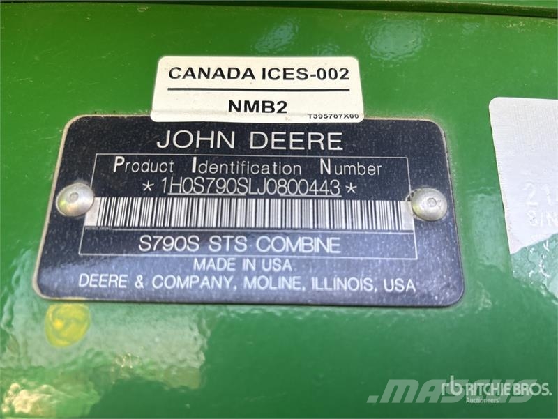 John Deere S790 Combine Harvester Maaidorsmachines