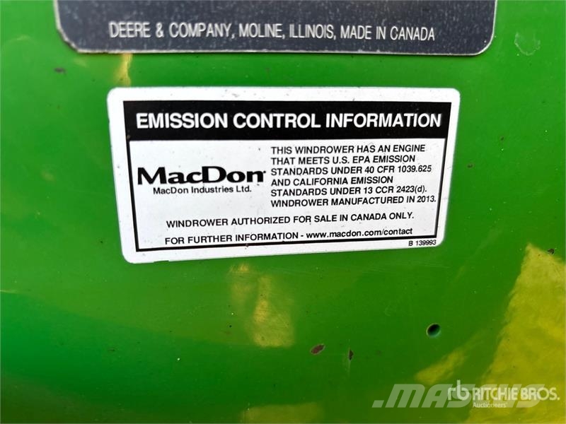 John Deere W150 30 ft Swather Windrower Gadanheiras-fileiras