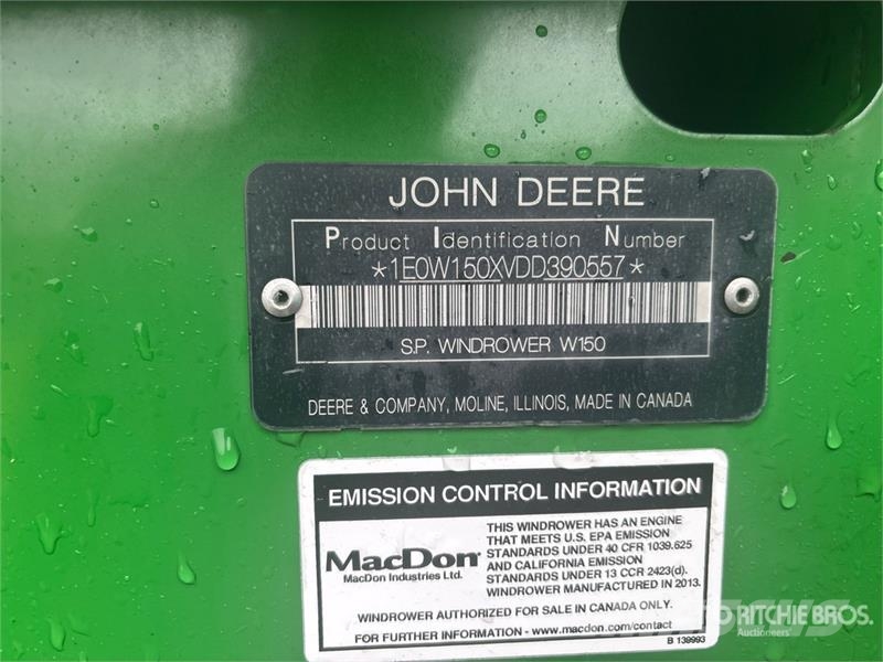 John Deere W150 30 ft Swather Windrower Ot Tirmigi