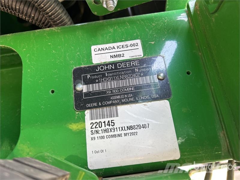 John Deere X9 1100 Signature Edition Combine Harvester Moissonneuse batteuse