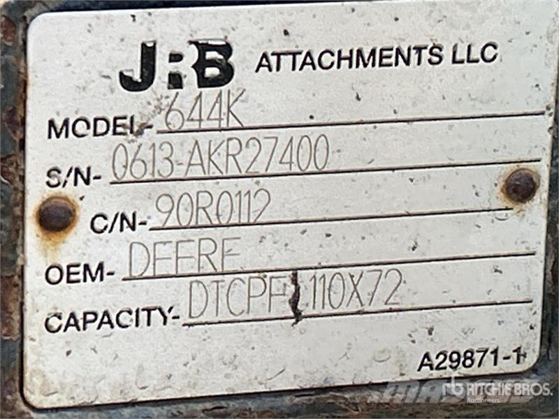 JRB 72 in Q/C Grapple - Fits John Deere 644K خطاطيف