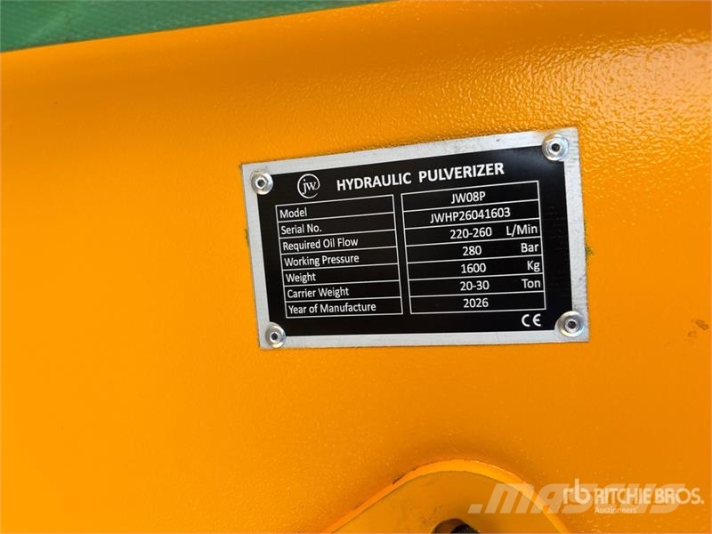  JW 08P Demolition Pulverizer - Fits 20-30 ton Exca Ehituspurustid