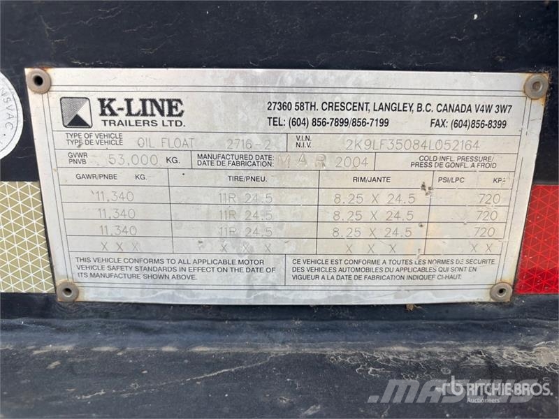 K-Line 49 ft Tri/A Flatbed Oilfield Trailer 가공 장비