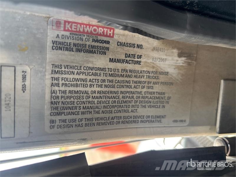 Kenworth C500 Plošinové nákladné automobily/nákladné automobily so sklápacími bočnicami