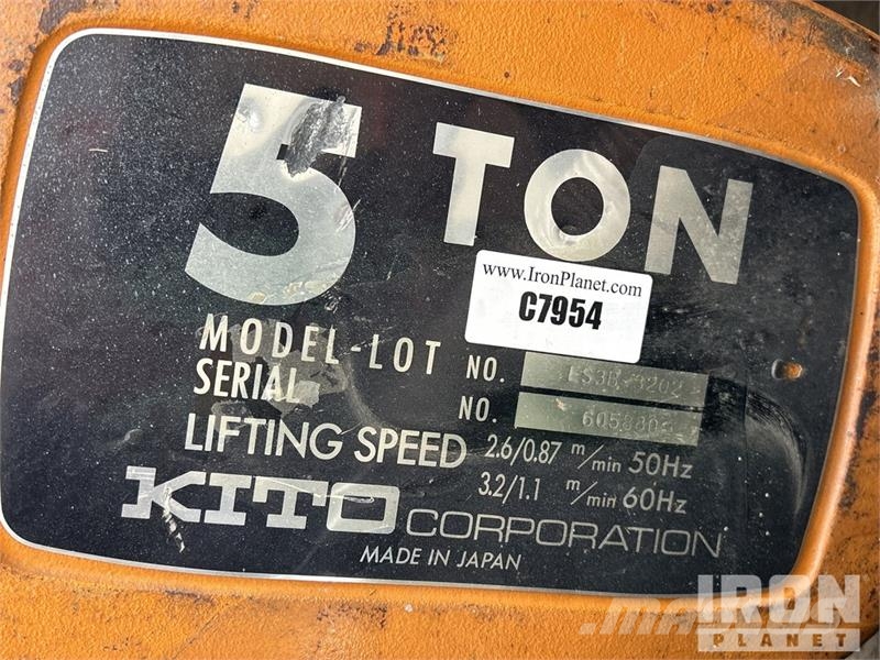 Kito ES3B-3202 5 Ton Electric Chain Hoist Drugi deli