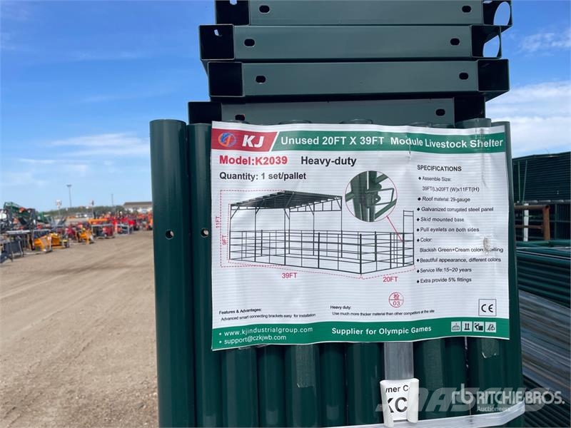 KJ K2039 39 ft x 20 ft Module Livestock Shelter (Unus 기타 축산 기계 및 부속품