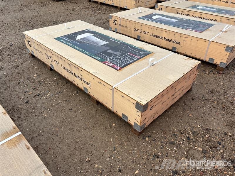 KJ K2512 12 ft x 25 ft Metal Livestock Shelter (Unuse 기타 축산 기계 및 부속품