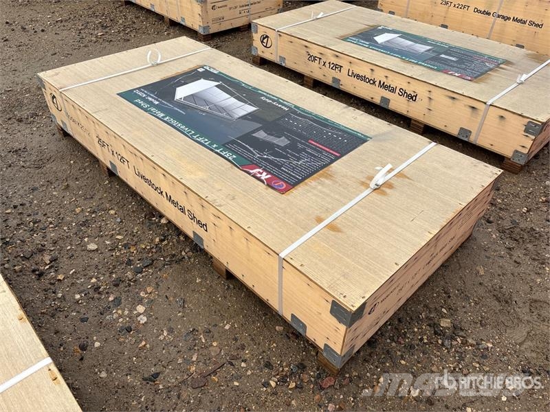 KJ K2512 12 ft x 25 ft Metal Livestock Shelter (Unuse 기타 축산 기계 및 부속품
