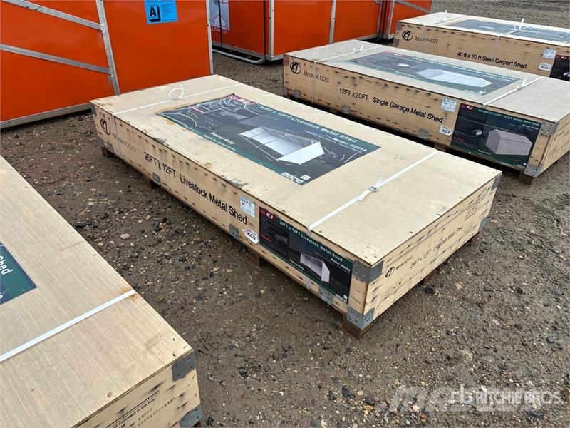 KJ K2512 12 ft x 25 ft Metal Livestock Shelter (Unuse 기타 축산 기계 및 부속품