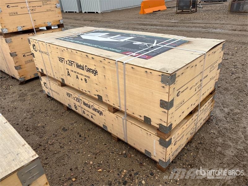 KJ K4525 25 ft x 45 ft Double Garage Storage Building Estruturas de aço