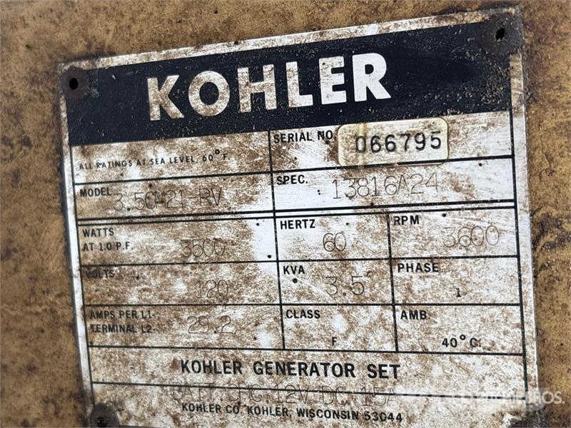 Kohler 3500 3.5 kVA Generator Set 柴油发电机