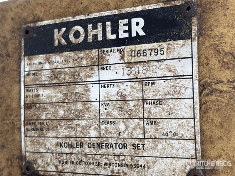 Kohler 3500 3.5 kVA Generator Set 柴油发电机