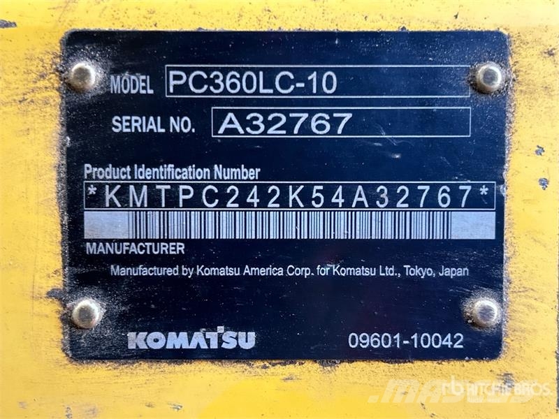 Komatsu PC360LC-10 Tracked Excavator Crawler excavators