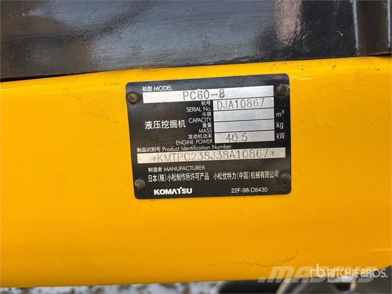 Komatsu PC60-8 Mini Excavator Mini bageri <7t