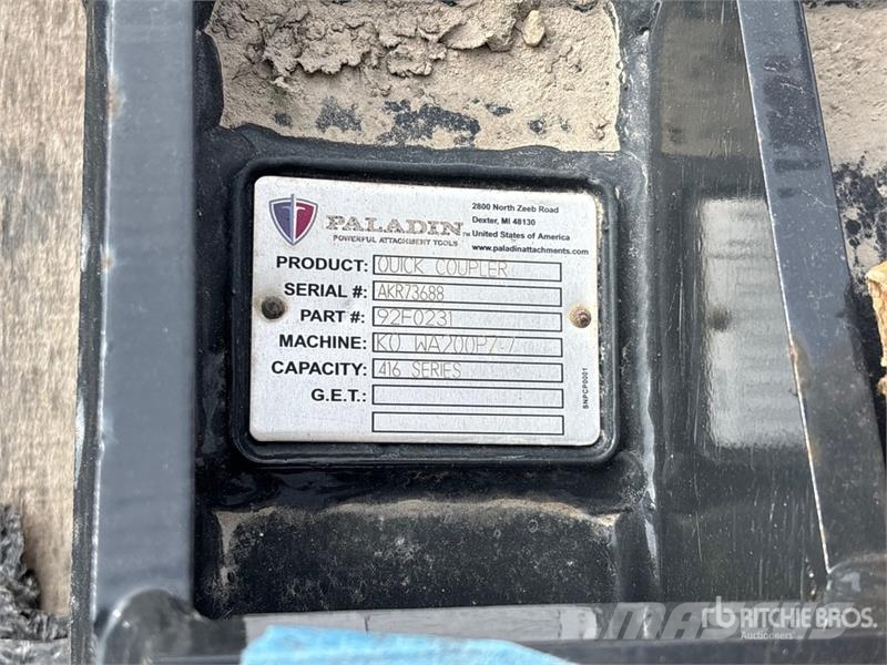 Komatsu WA200-8 46 in Quick Coupler Redskapsfäste/ adaptrar